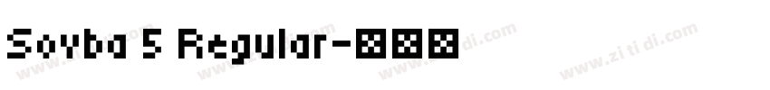 Sovba 5 Regular字体转换